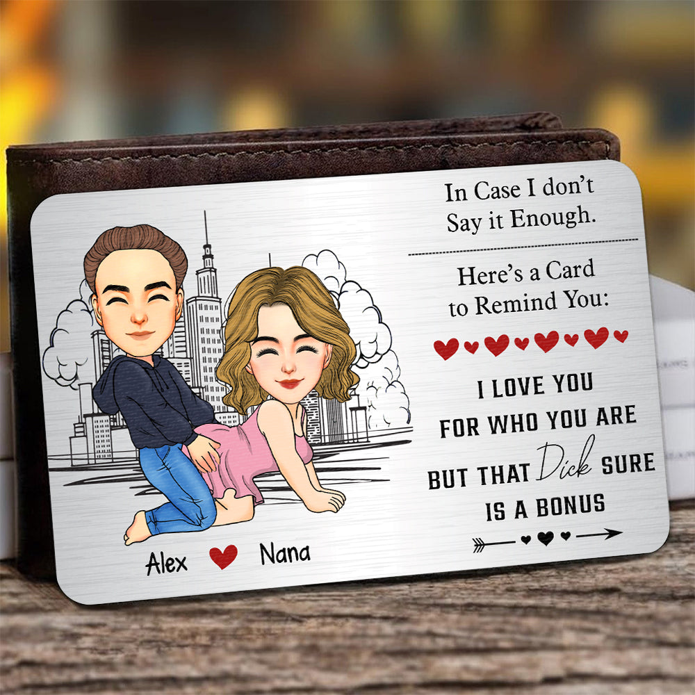 Anniversary Reminder Card For Couples, Him, Her - Personalized Aluminum Wallet Card Tu20