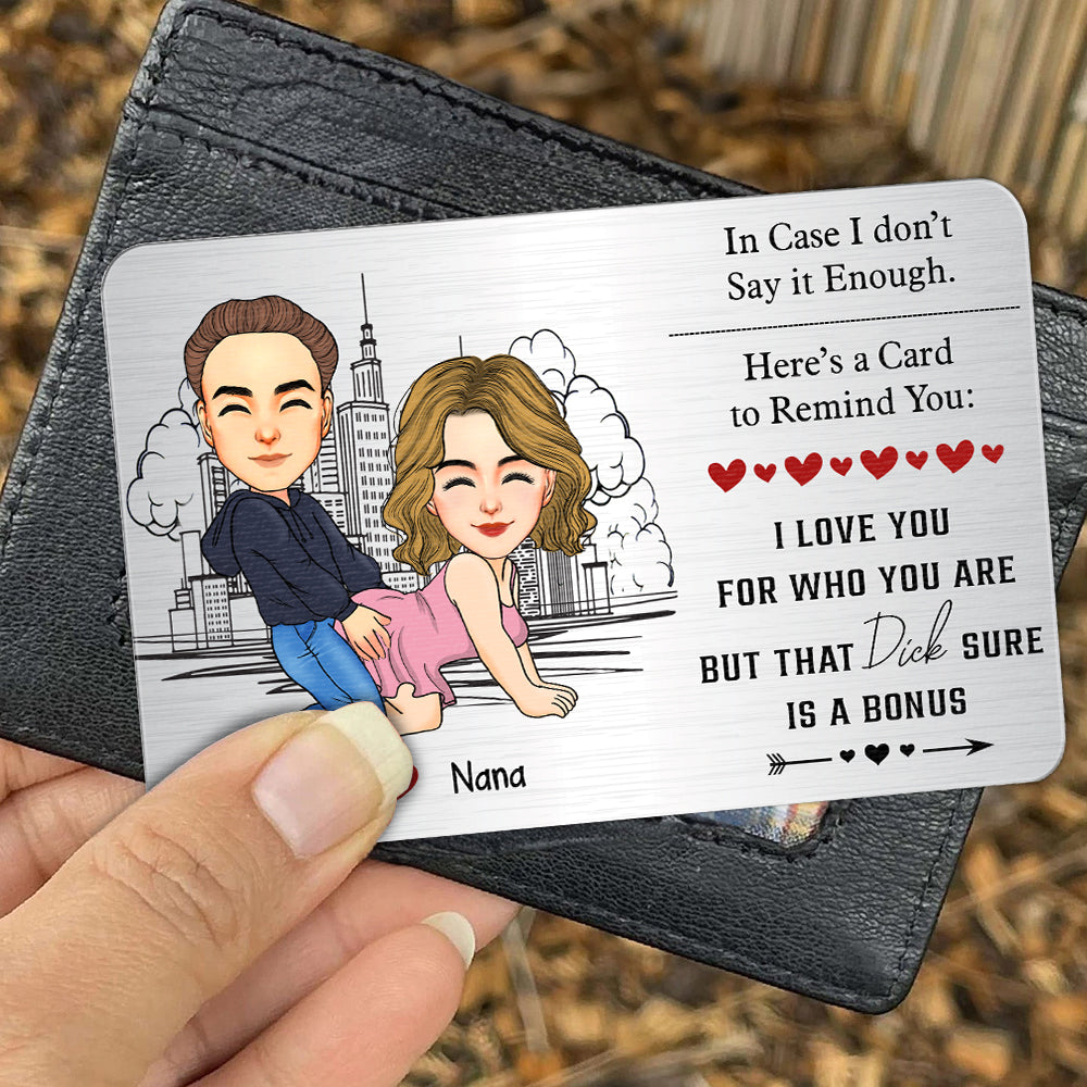 Anniversary Reminder Card For Couples, Him, Her - Personalized Aluminum Wallet Card Tu20