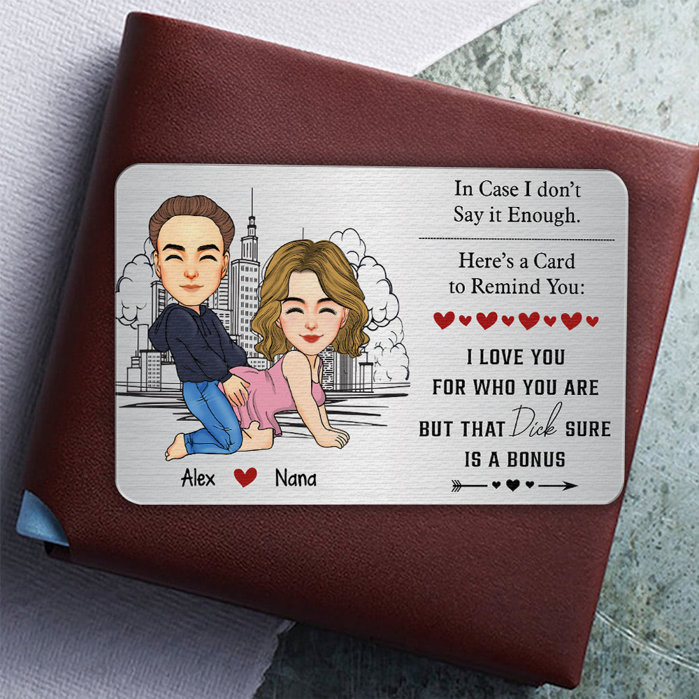 Anniversary Reminder Card For Couples, Him, Her - Personalized Aluminum Wallet Card Tu20