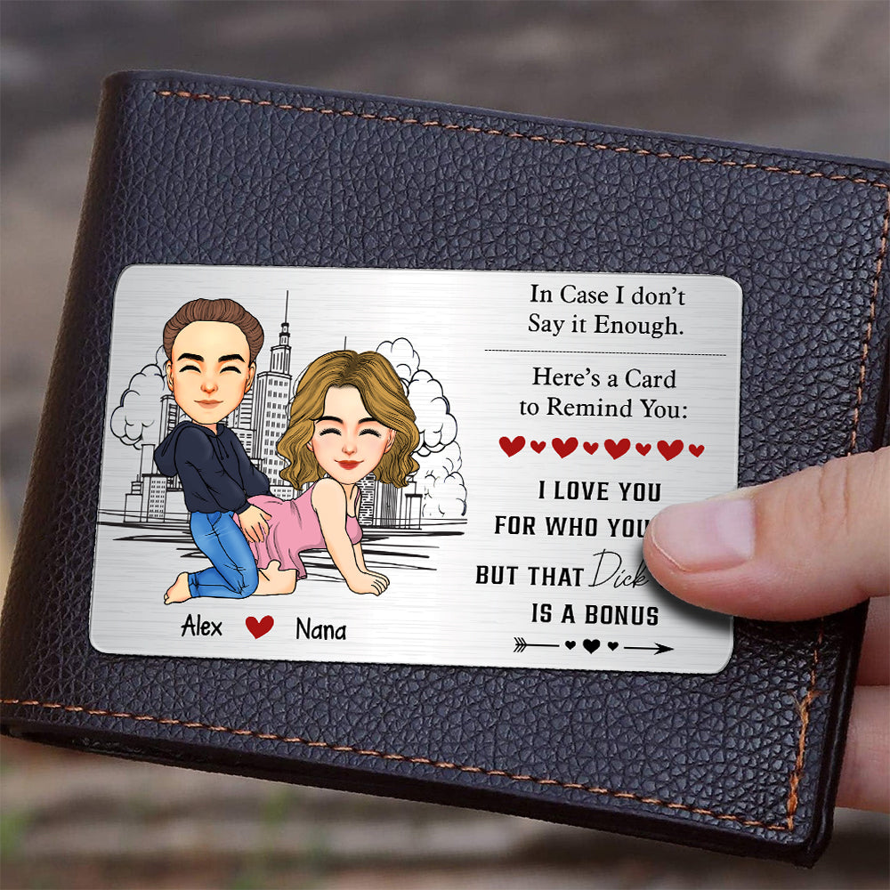 Anniversary Reminder Card For Couples, Him, Her - Personalized Aluminum Wallet Card Tu20