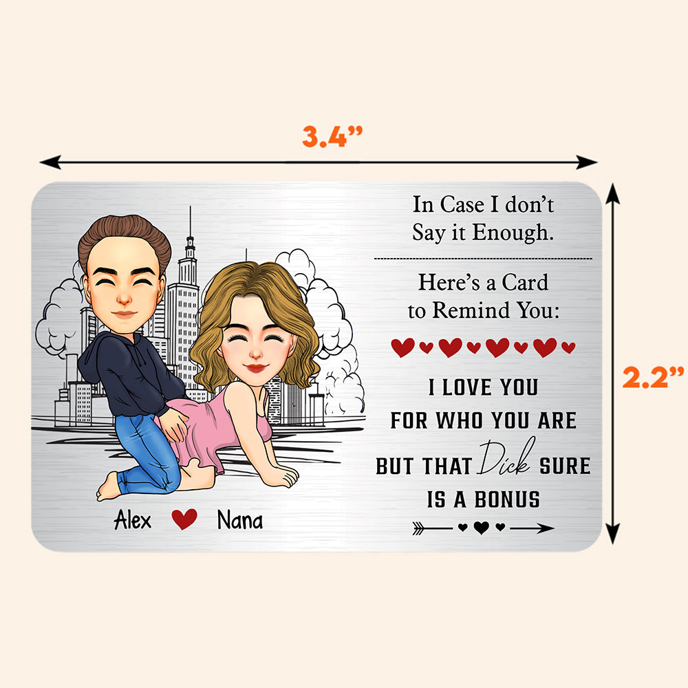 Anniversary Reminder Card For Couples, Him, Her - Personalized Aluminum Wallet Card Tu20