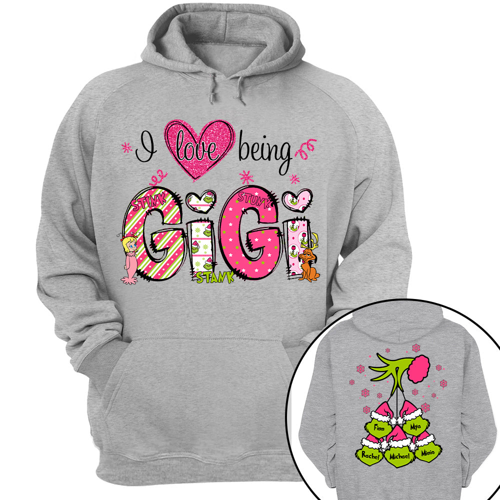 Custom Christmas Grandma Kid Name Shirt - Gift For Nana, Grandma Shirt