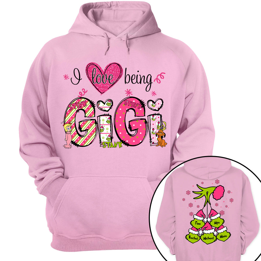 Custom Christmas Grandma Kid Name Shirt - Gift For Nana, Grandma Shirt