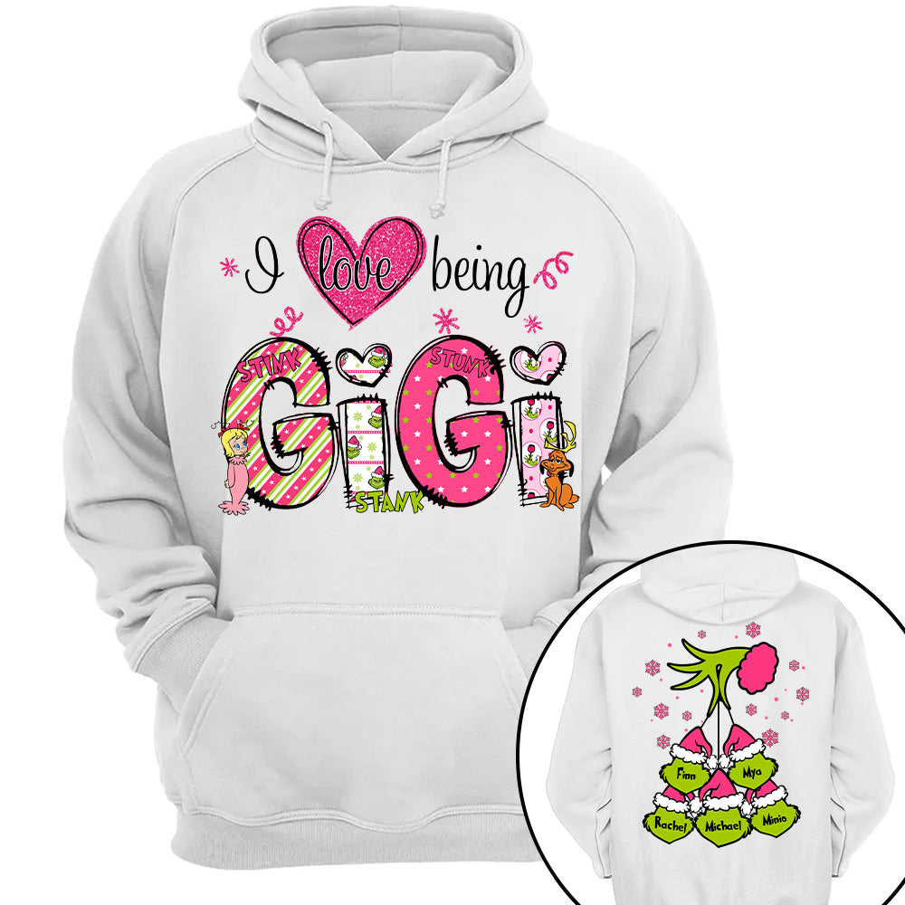 Custom Christmas Grandma Kid Name Shirt - Gift For Nana, Grandma Shirt