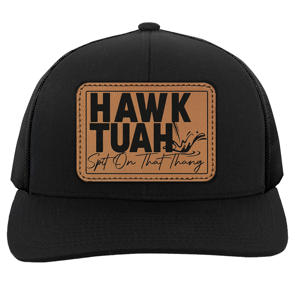 Hawk Tuah Spit on That Thang Trucker Snapback Hat - Funny Viral Meme Gifts - Funny Gifts for Men, Boyfriend, Husband