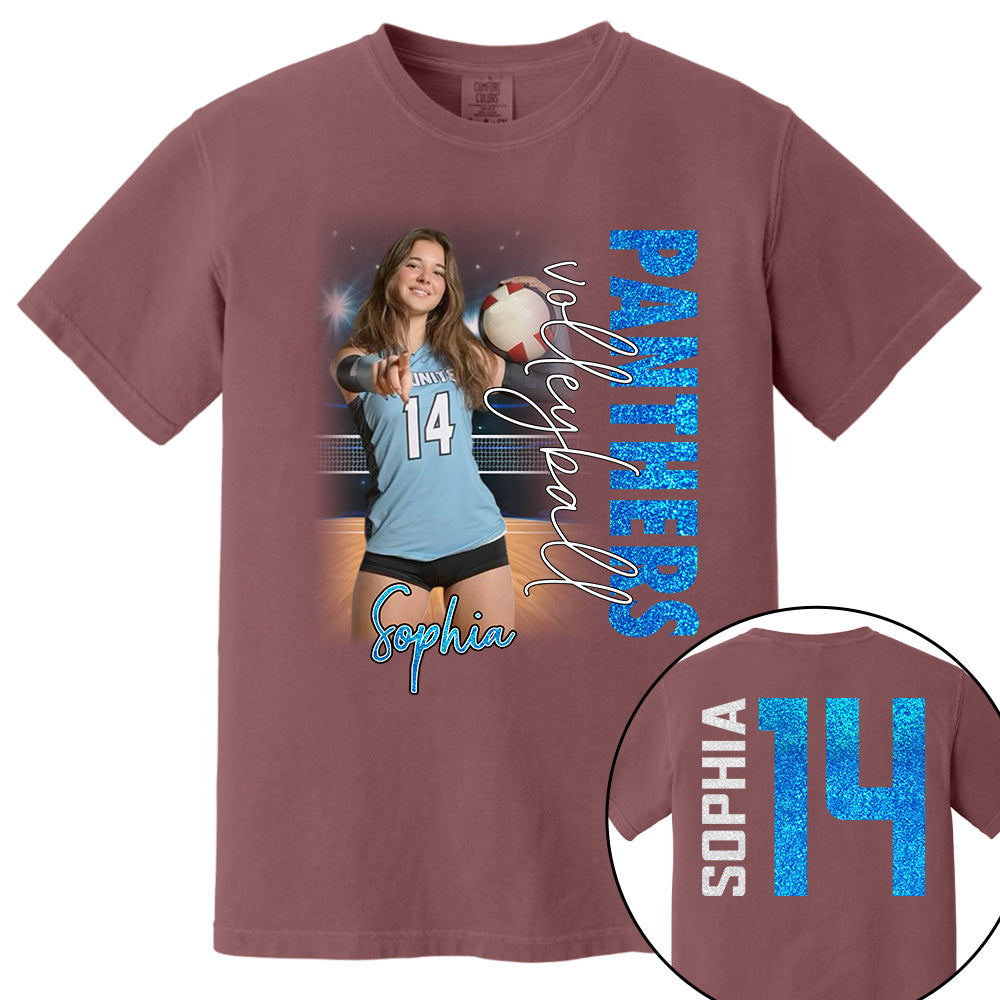 Personalized Volleyball Player Shirt, Custom Name & Number Volleyball Tee, Volleyball Mom Gift Na02 VH01