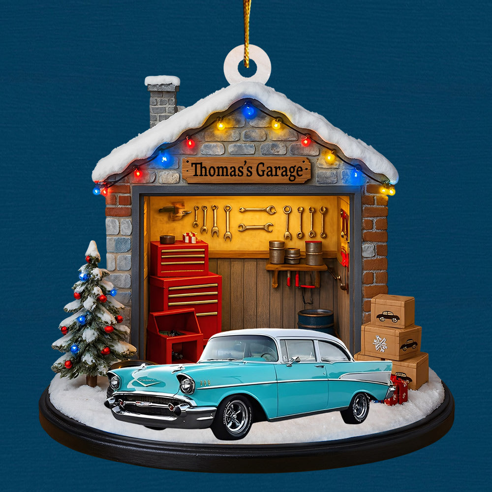 Personalized Christmas Car Ornament - Garage Ornament A2110 Li29