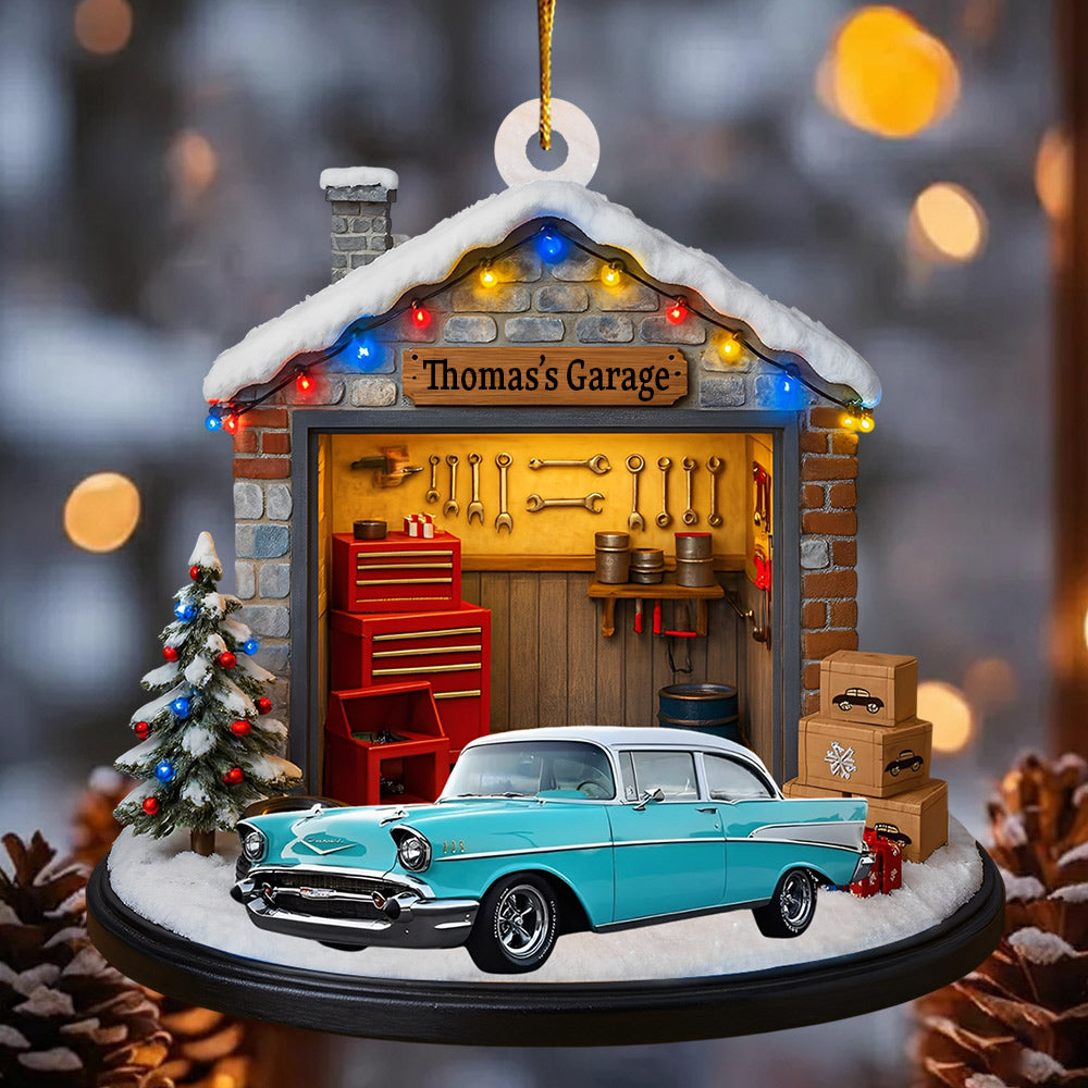 Personalized Christmas Car Ornament - Garage Ornament A2110 Li29