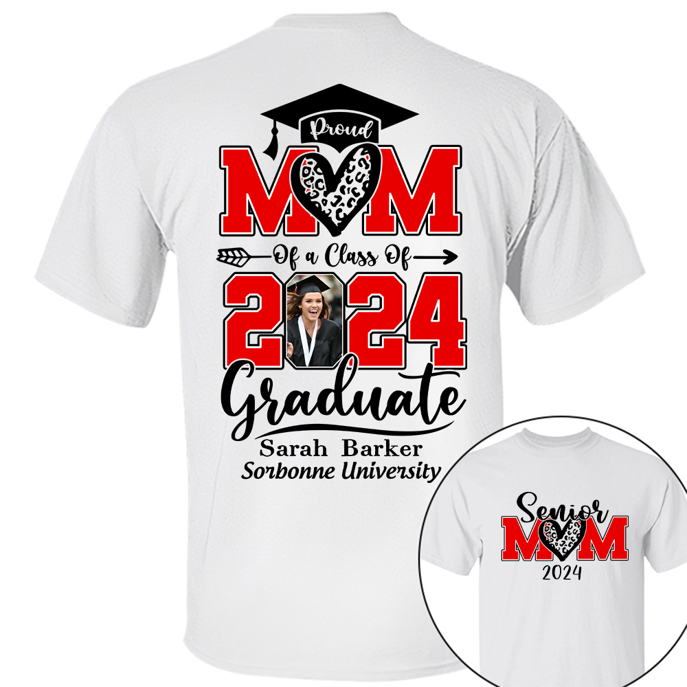 Personalized 2024 Graduation Shirts, Custom Photo For Mom