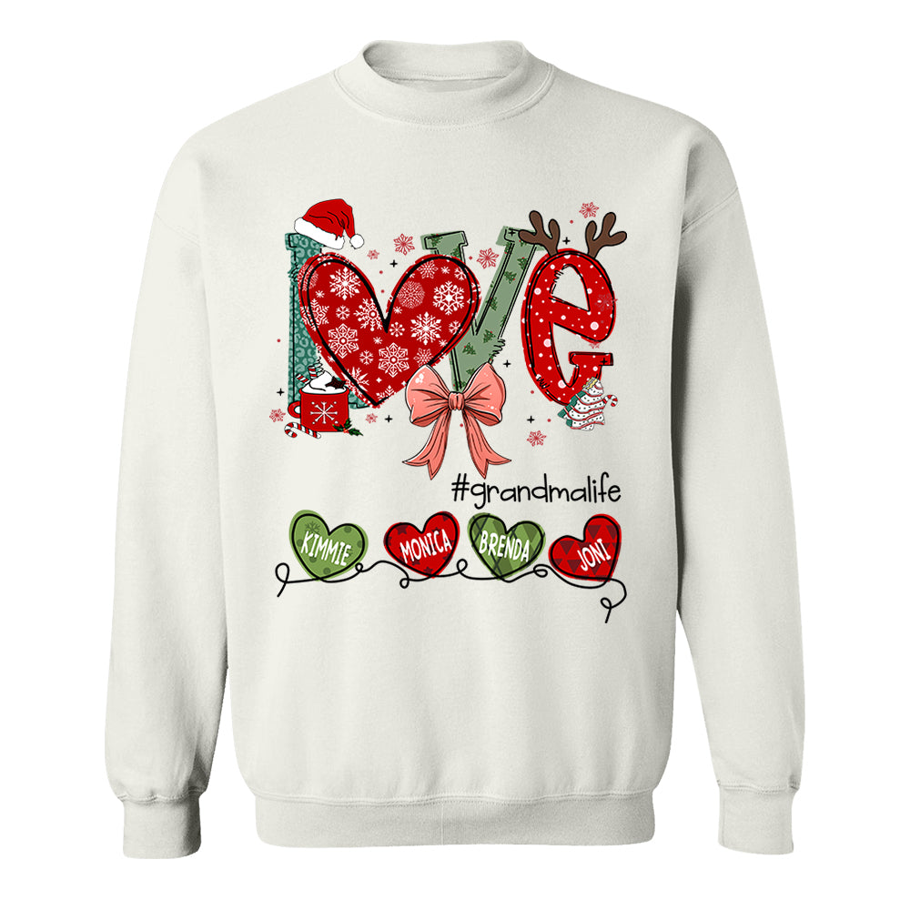 Love Grandma Life Christmas Custom Shirt