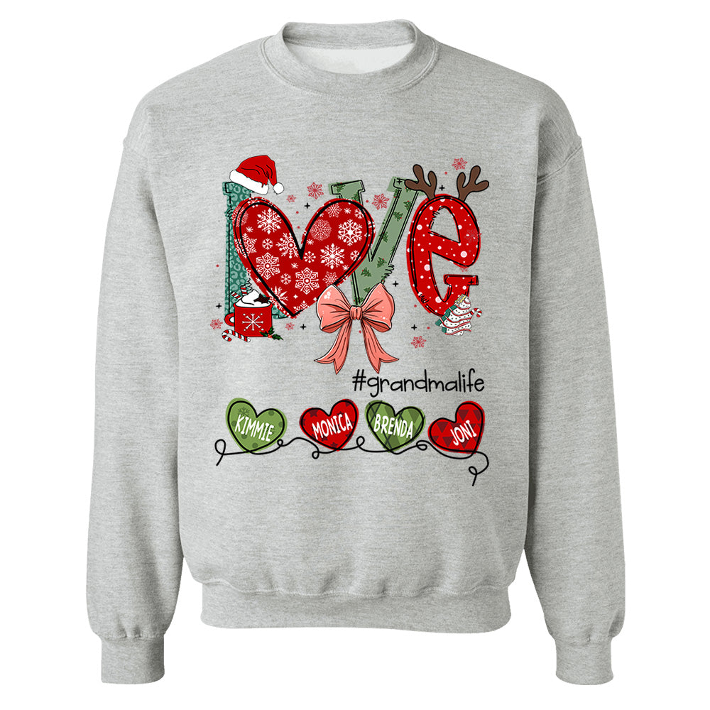 Love Grandma Life Christmas Custom Shirt