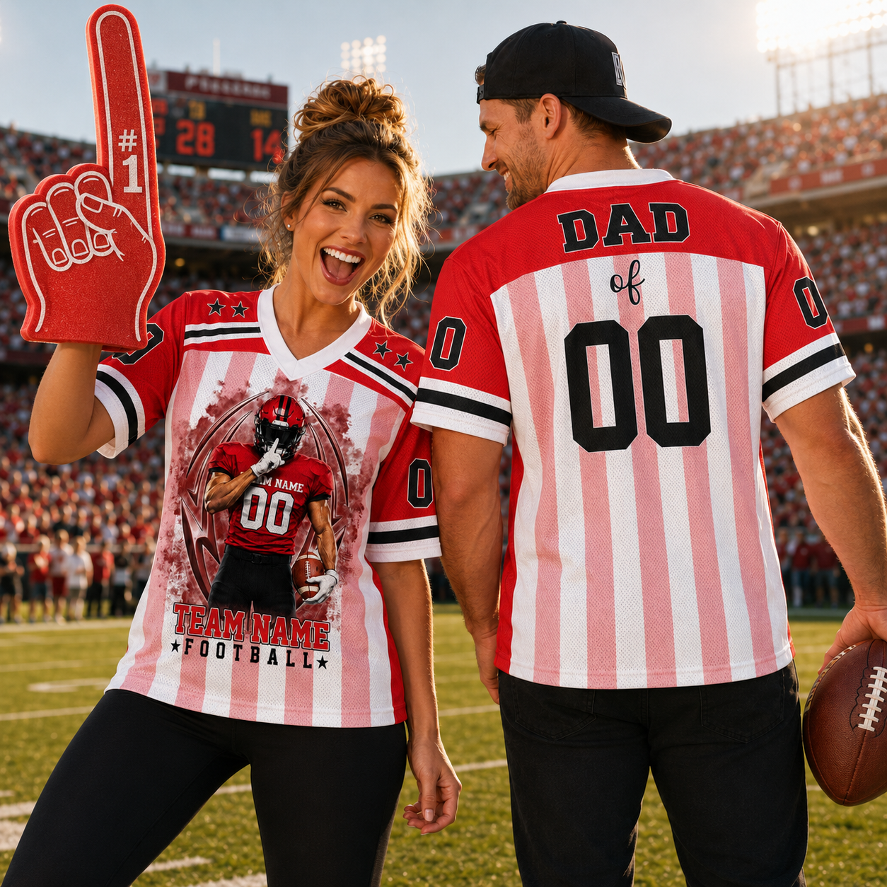 Custom Football Mom Shirt Football Jersey Gift For Her Him Sports Mom L0411 Pt99