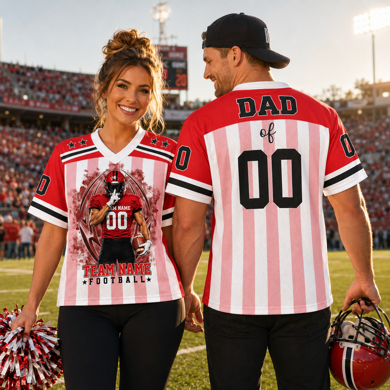 Custom Football Mom Shirt Football Jersey Gift For Her Him Sports Mom L0411 Pt99