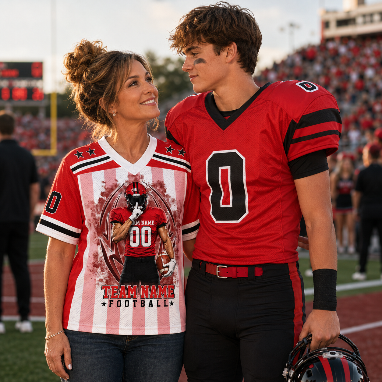 Custom Football Mom Shirt Football Jersey Gift For Her Him Sports Mom L0411 Pt99