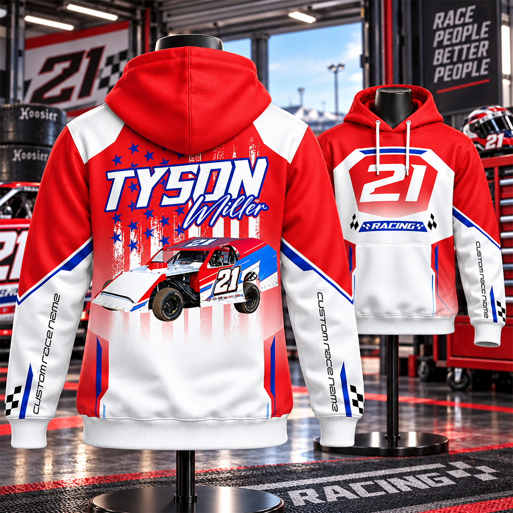 Custom Photo Race Car Hoodie Shirt - Personalized Hoodie Shirt For Racing Fan A2110 Hv01