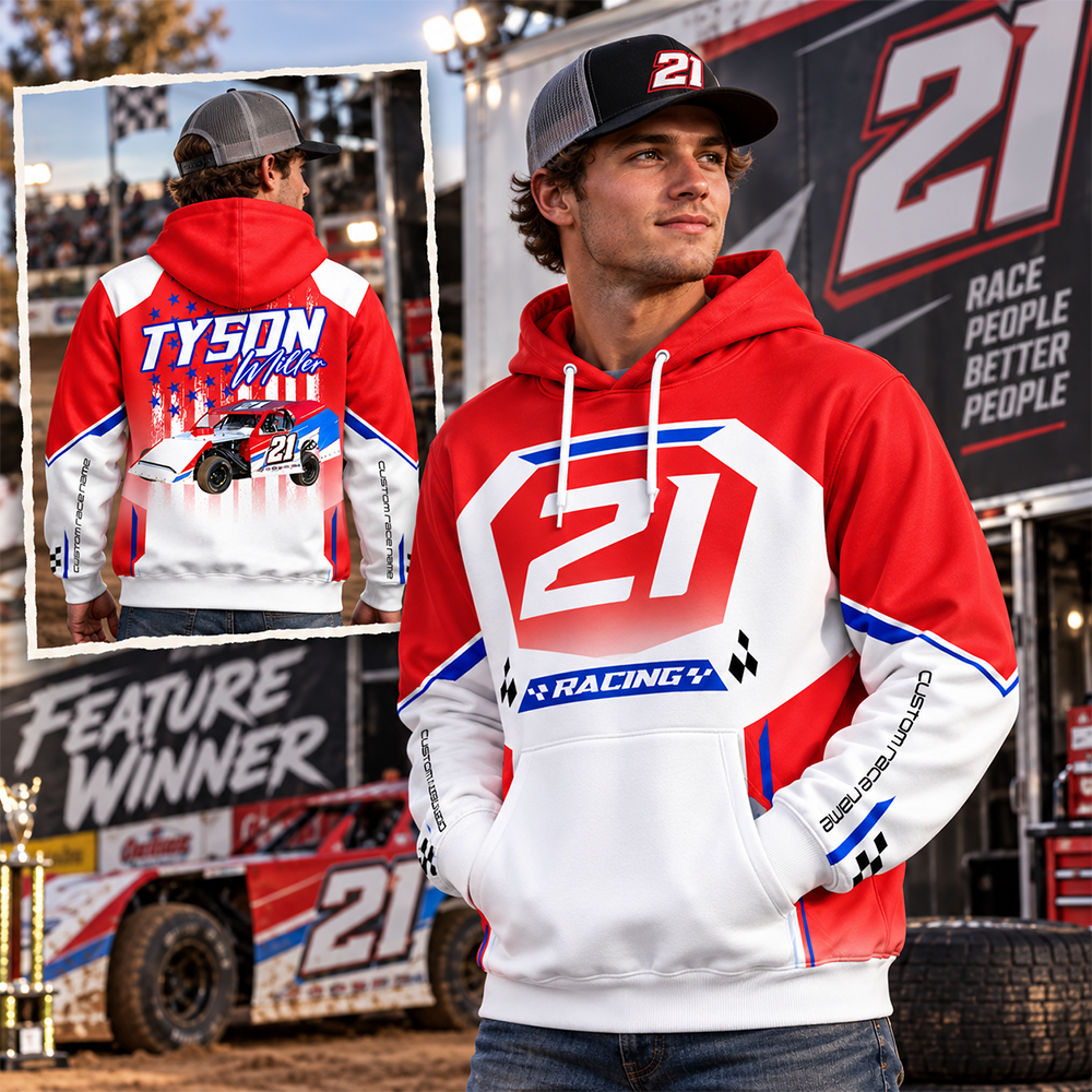 Custom Photo Race Car Hoodie Shirt - Personalized Hoodie Shirt For Racing Fan A2110 Hv01