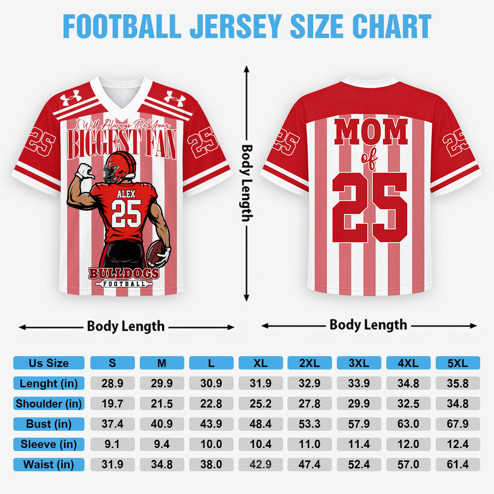 I Will Always Be Your Biggest Fan, Personalized American Football Team Shirt, Football GameDay Custom Shirt, Gift For Football Lovers MI209 Nh00