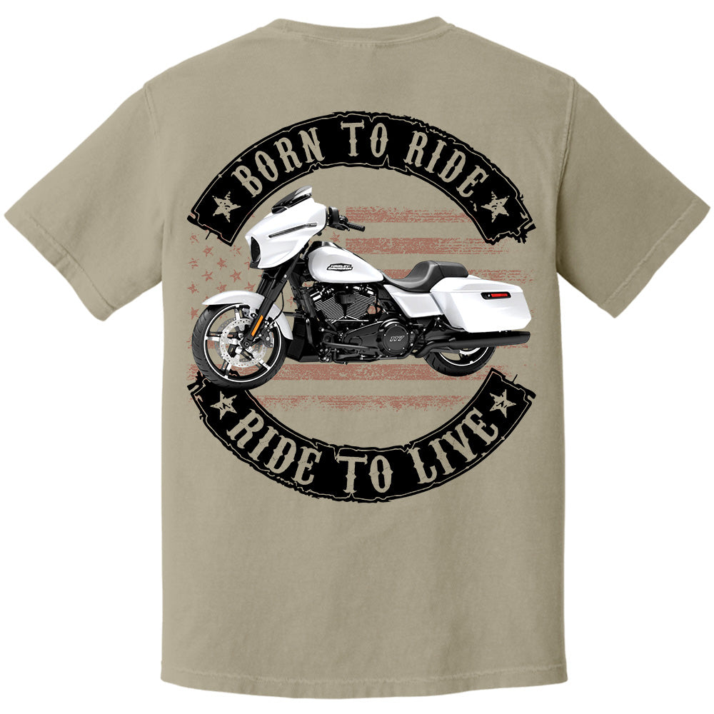 Born To Ride - Ride To Live - Personalized Upload Vehicle Photo For Biker A2110 VH01