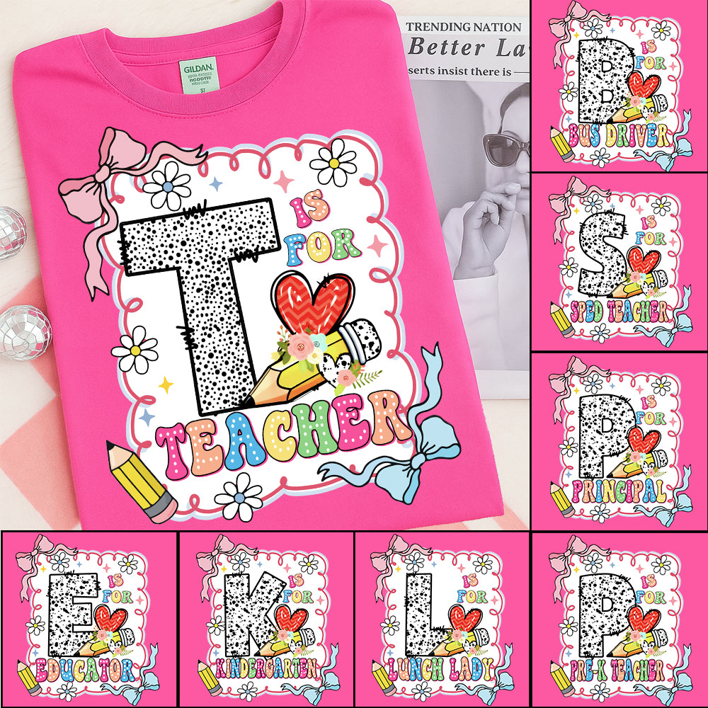 Preppy Teacher First Day of School Personalized Pre-k 1st/2nd/3rd/4th Grade,...Teacher Shirt A2110 Nh00