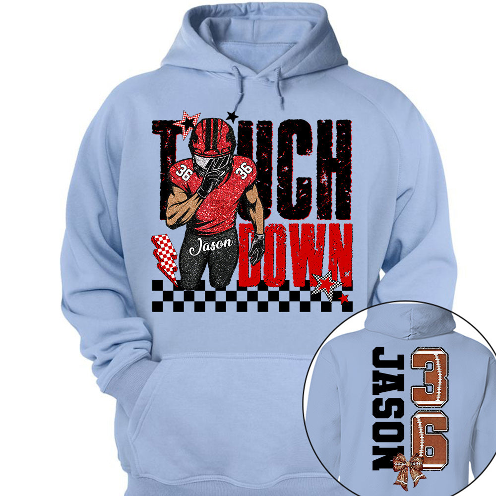 Personalized Touchdown - Football Mom Tshirt Custom Gift For Football Family L0411