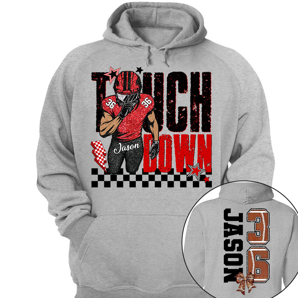 Personalized Touchdown - Football Mom Tshirt Custom Gift For Football Family L0411