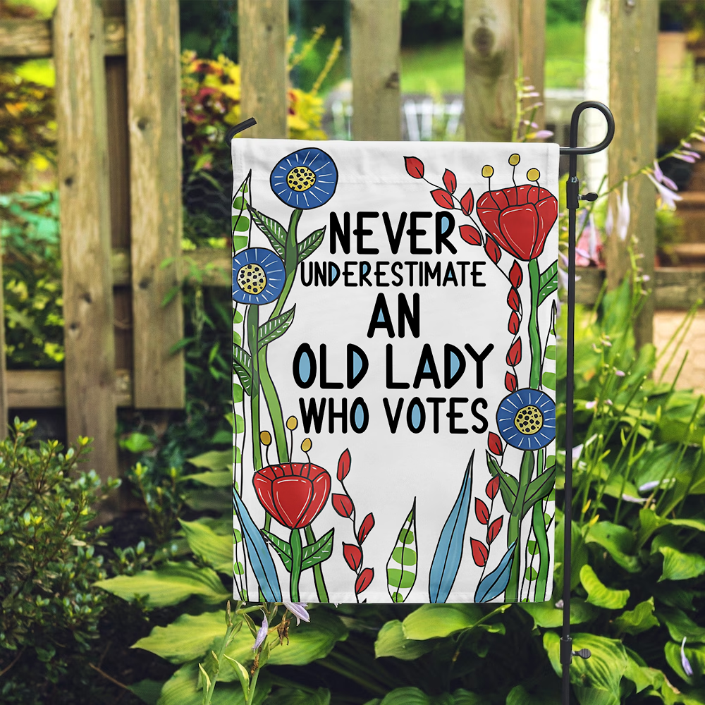 Never Underestimate An Old Lady Who Votes Flag