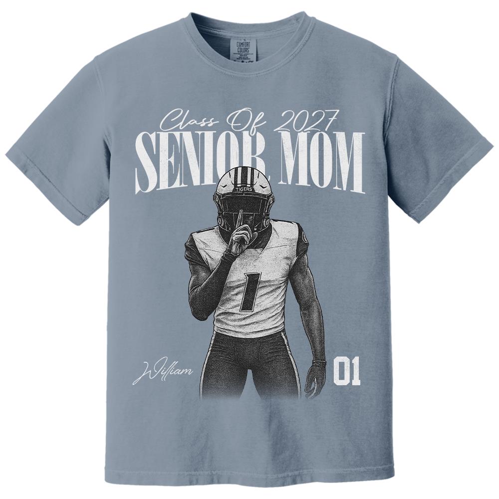 Personalized Senior Mom Shirt, Custom Sports Mom Gameday Shirt Proud Family Gift T1807 Hv01