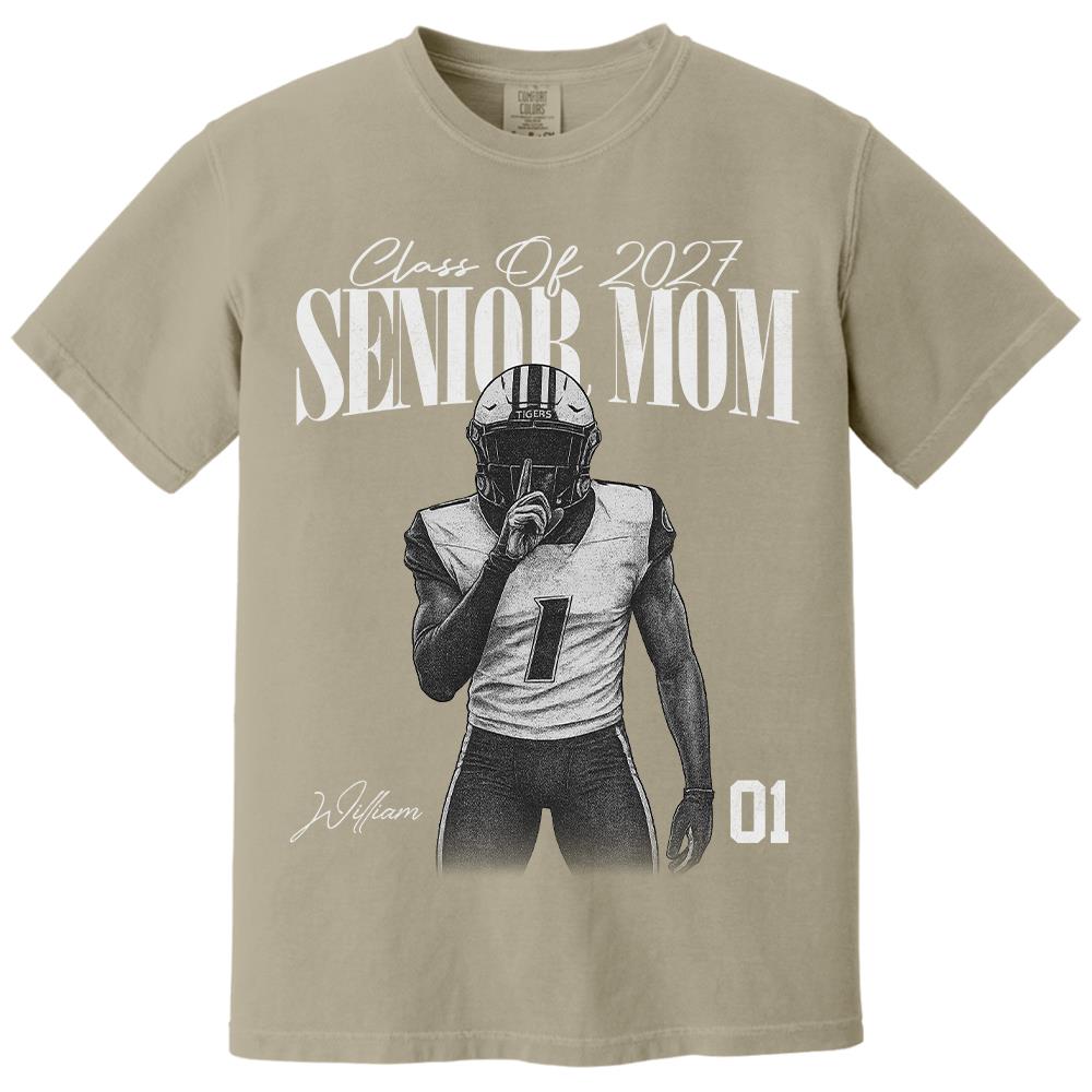 Personalized Senior Mom Shirt, Custom Sports Mom Gameday Shirt Proud Family Gift T1807 Hv01