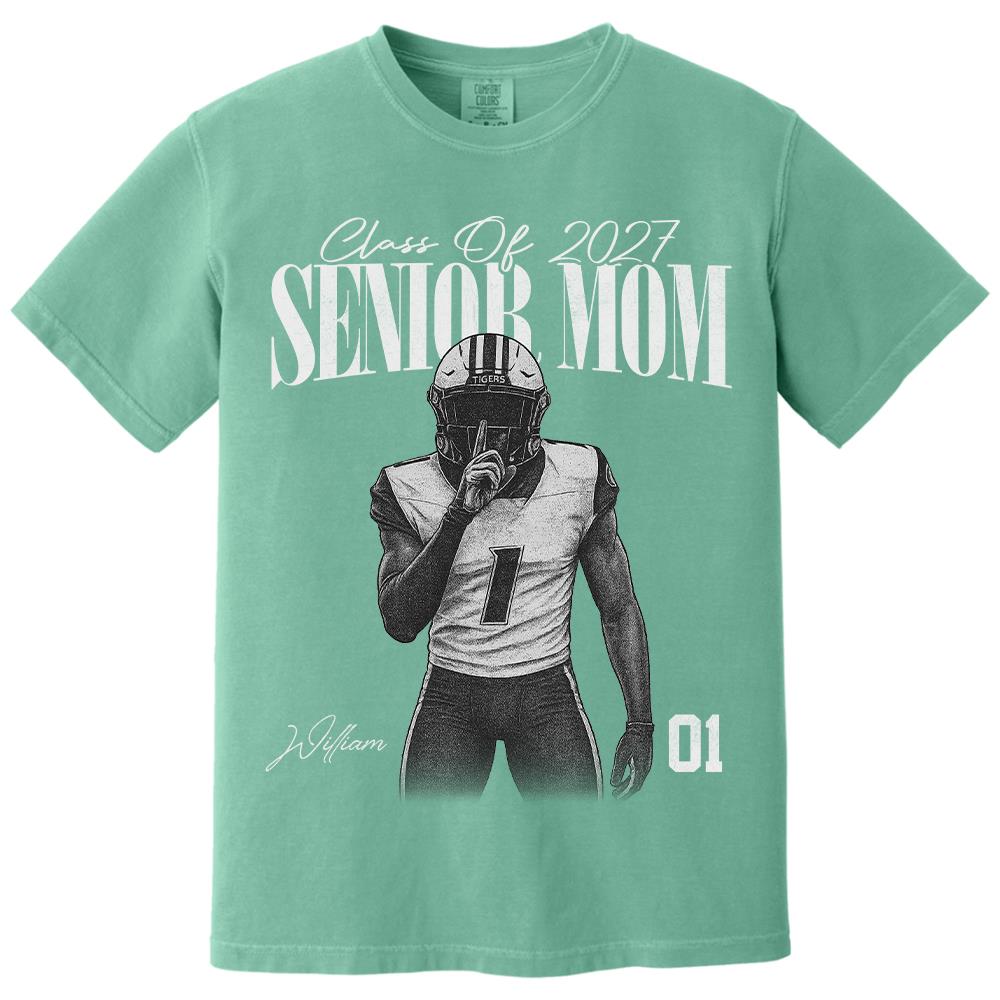 Personalized Senior Mom Shirt, Custom Sports Mom Gameday Shirt Proud Family Gift T1807 Hv01