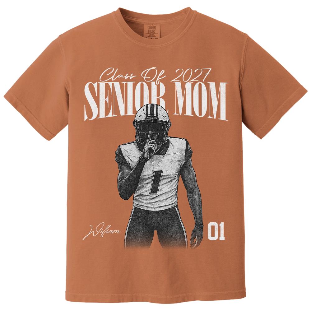 Personalized Senior Mom Shirt, Custom Sports Mom Gameday Shirt Proud Family Gift T1807 Hv01