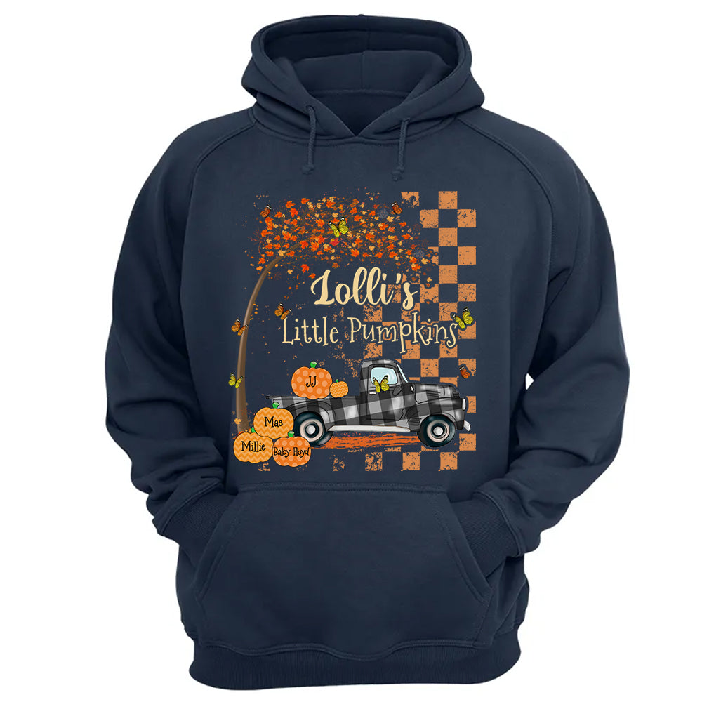 Nana's Little Pumpkins Truck Autumn Personalized Shirts Pt99