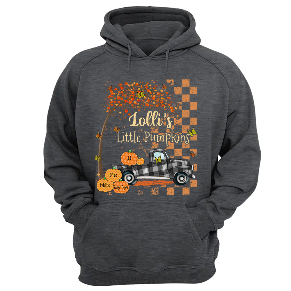 Nana's Little Pumpkins Truck Autumn Personalized Shirts Pt99