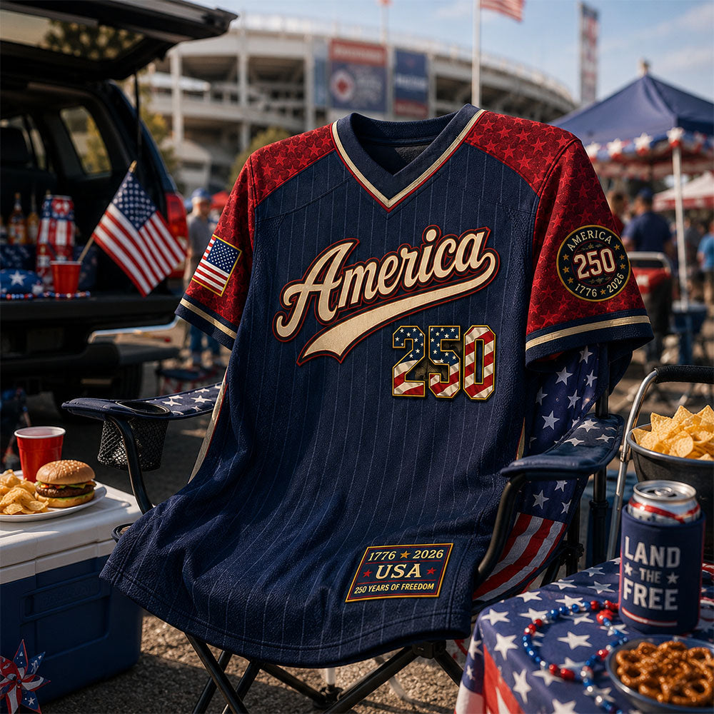 Personalized America 250 Football Jersey, Custom Name Number USA 1776 2026 Jersey, Patriotic Liberty Bell Shirt, 4th of July Gift Pt99