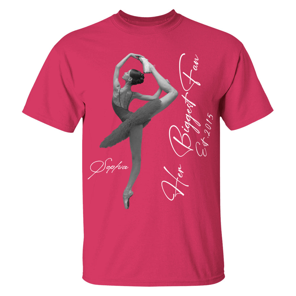 Her Biggest Fan - Washed Tee Retro Bootleg Shirt - Personalized Dance Shirt Gift For Dance Lovers T1807 Li29