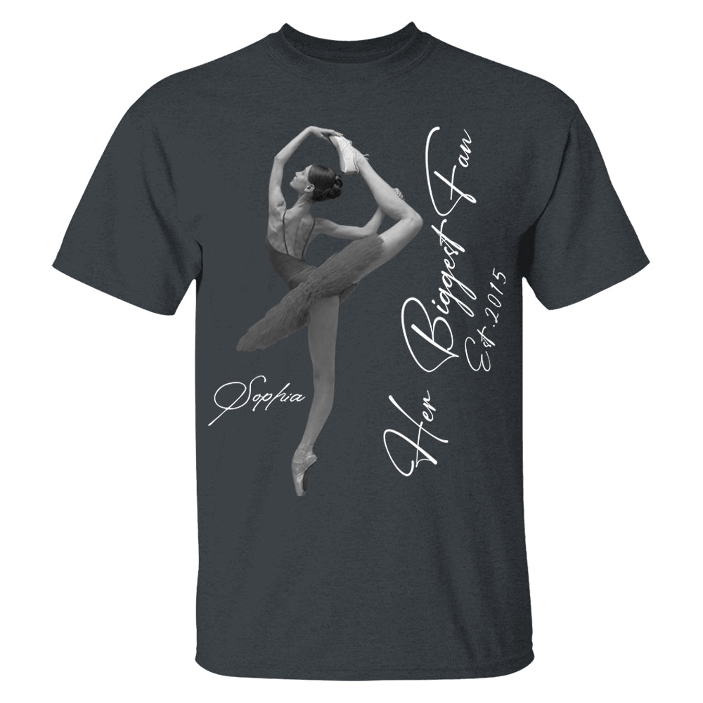 Her Biggest Fan - Washed Tee Retro Bootleg Shirt - Personalized Dance Shirt Gift For Dance Lovers T1807 Li29