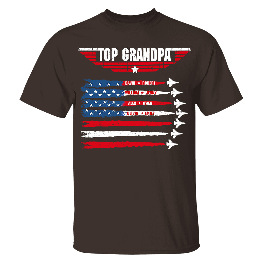 Personalized Top Grandpa, Dad T-shirt, 4th of July Shirt, Gift For Grandpa, Dad
