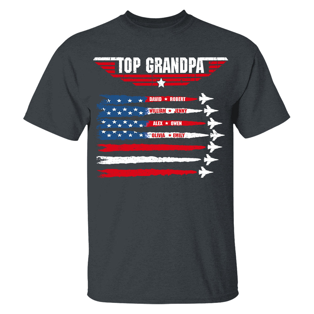 Personalized Top Grandpa, Dad T-shirt, 4th of July Shirt, Gift For Grandpa, Dad