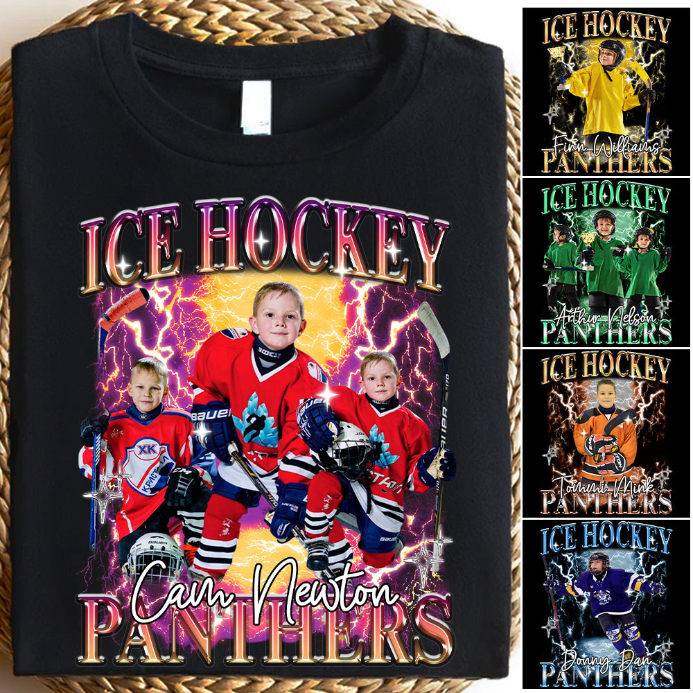 Custom GameDay Ice Hockey Bootleg Shirt 90s Vintage Bootleg Custom Face Personalized T Shirt