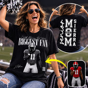 Senior Mom - I'll Always Be Your Biggest Fan - Washed Tee Retro Bootleg Shirt For Football Players NA04 VH01