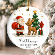 Babys First Christmas Ornament, New Baby Gift, Custom Ornament Keepsake, Personalized Ornament for Baby Girls First Christmas