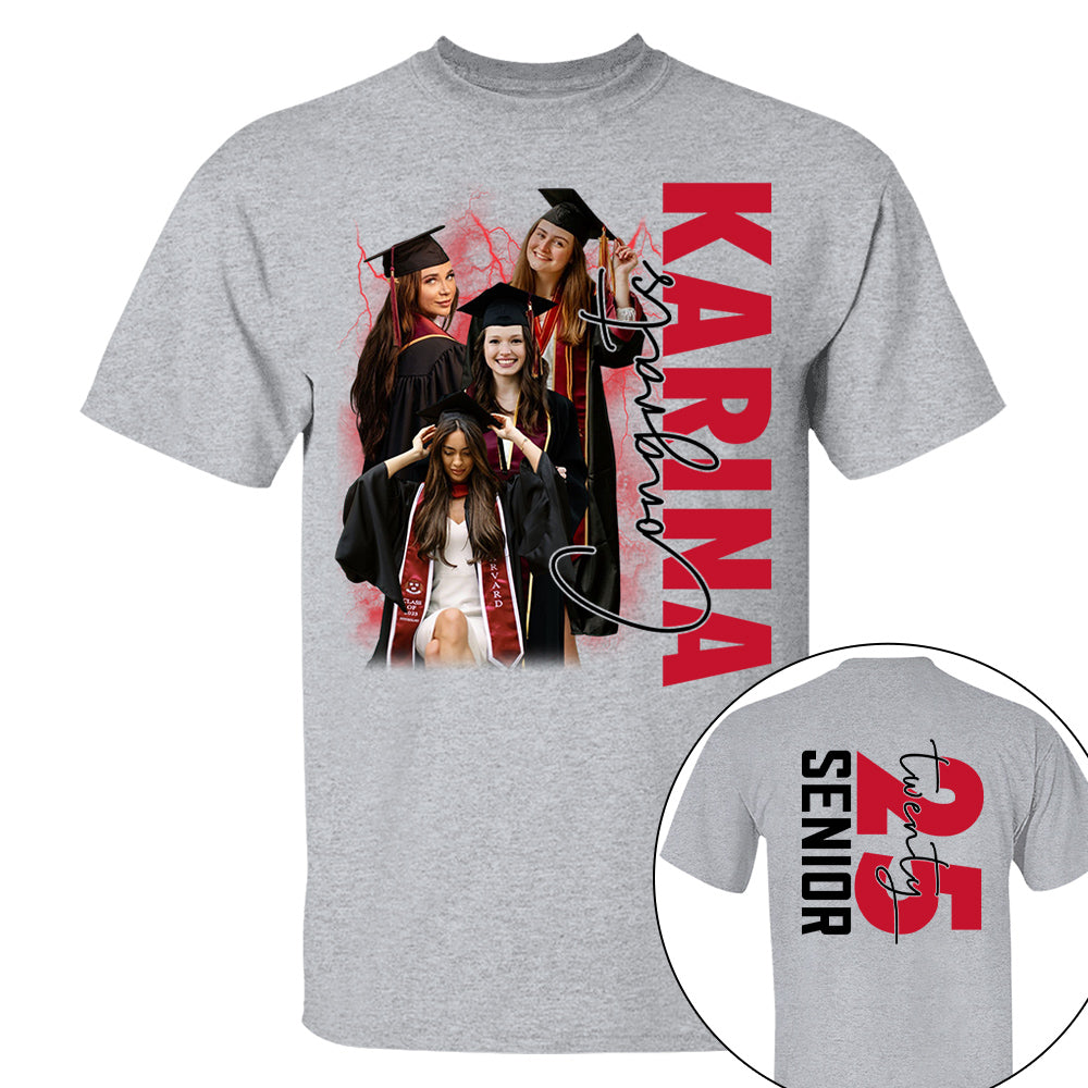 Custom Photos Class Of 2025 Proud Mom Shirt - N3005 Hn01