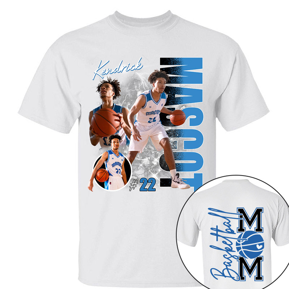 Custom Photo Basketball Player Shirt, Personalized Team Name School Name Bootleg Shirt For Basketball Mom Li29