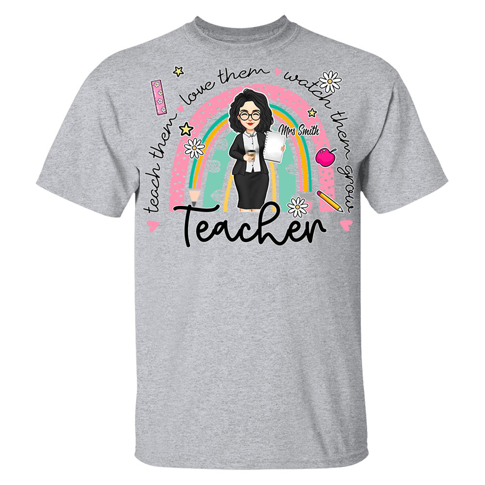 Teacher Love Inspire - Back To School Personalized Shirt - Custom Job Titles NA04 Dng11