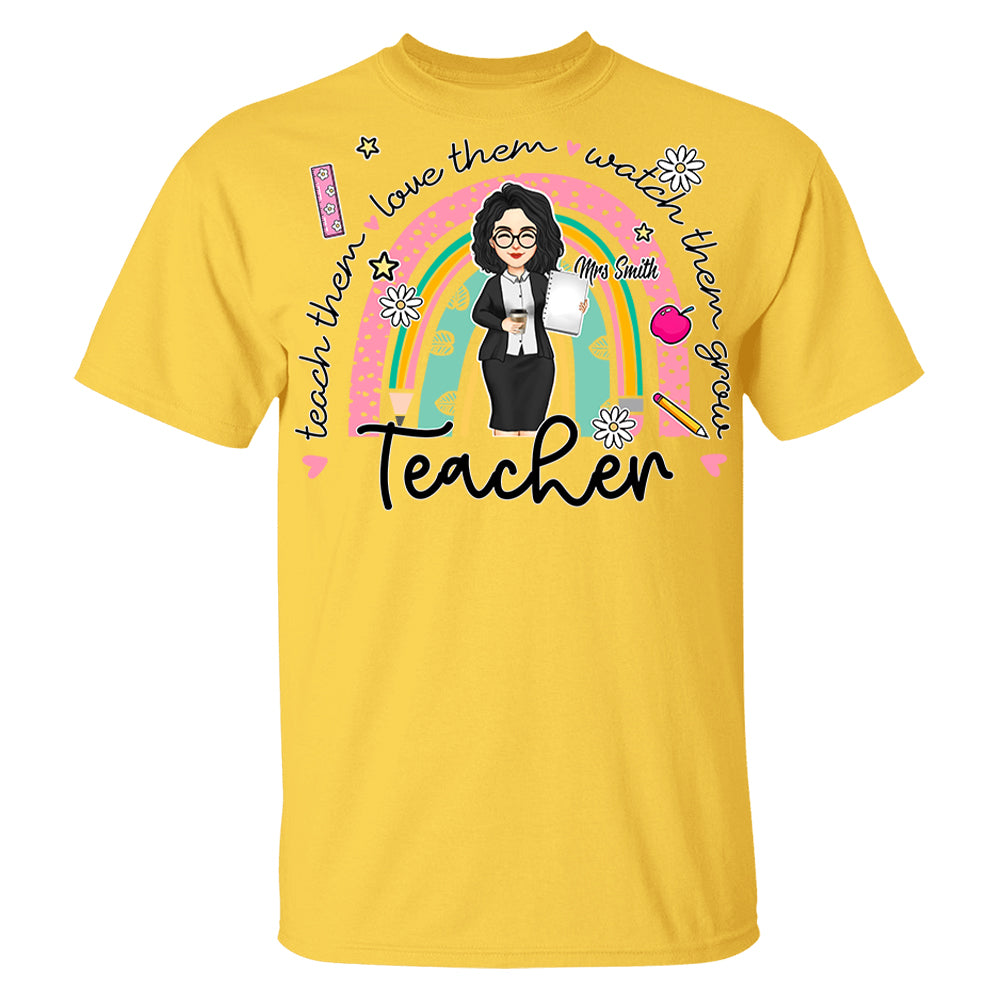 Teacher Love Inspire - Back To School Personalized Shirt - Custom Job Titles NA04 Dng11