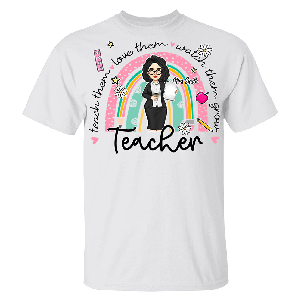 Teacher Love Inspire - Back To School Personalized Shirt - Custom Job Titles NA04 Dng11