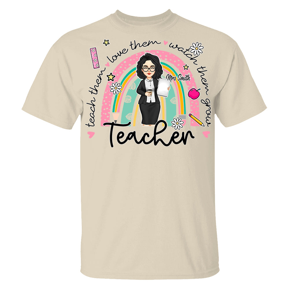 Teacher Love Inspire - Back To School Personalized Shirt - Custom Job Titles NA04 Dng11
