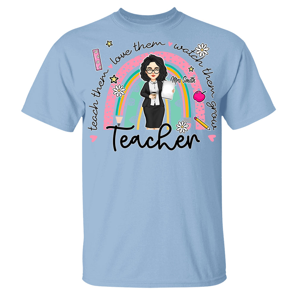 Teacher Love Inspire - Back To School Personalized Shirt - Custom Job Titles NA04 Dng11