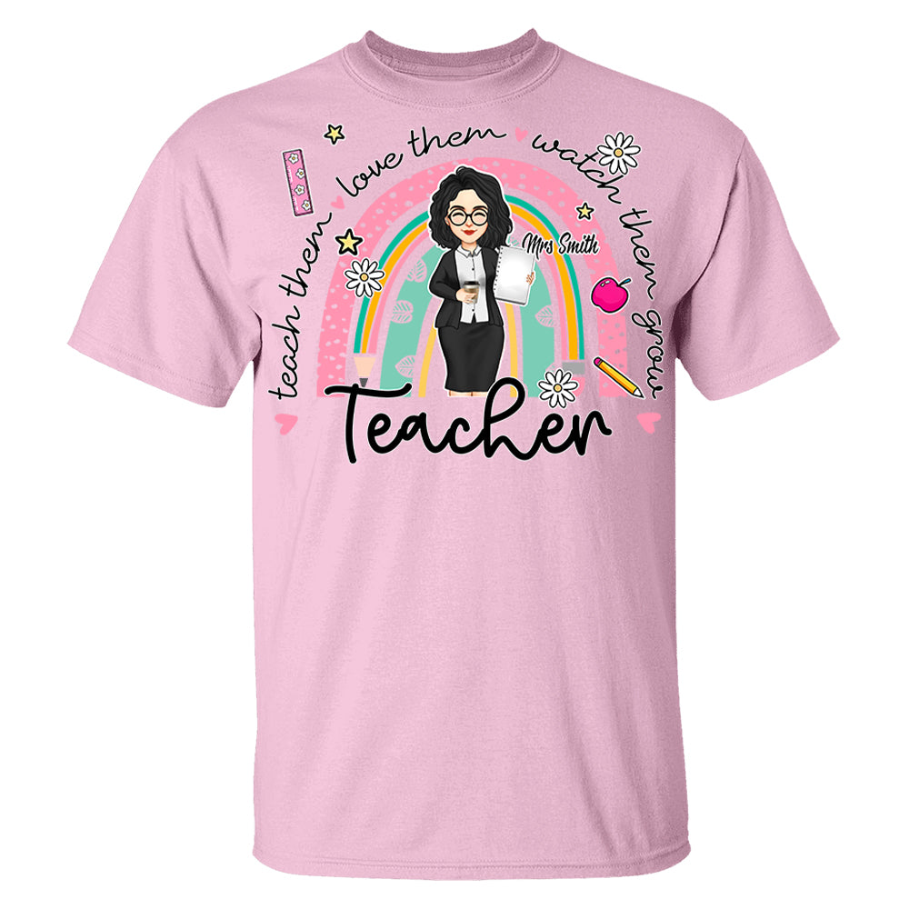 Teacher Love Inspire - Back To School Personalized Shirt - Custom Job Titles NA04 Dng11