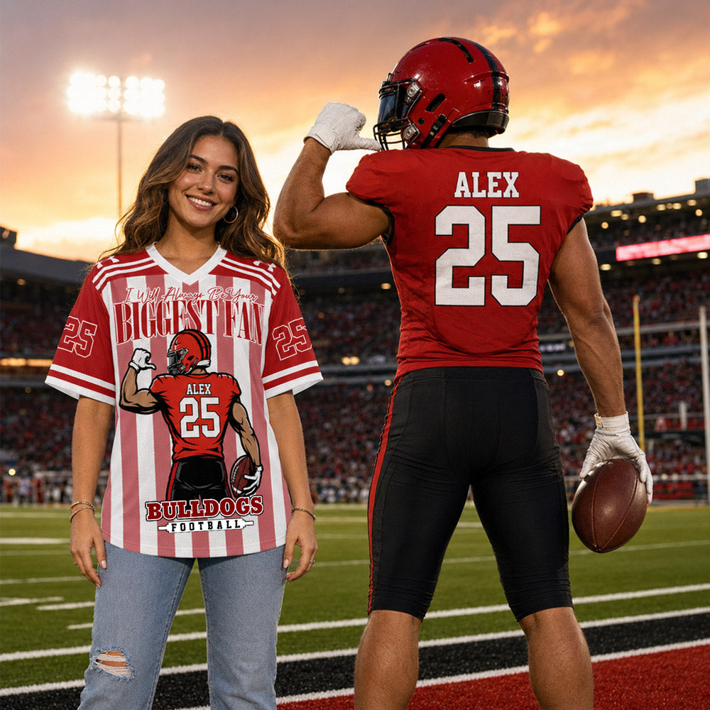 I Will Always Be Your Biggest Fan, Personalized American Football Team Shirt, Football GameDay Custom Shirt, Gift For Football Lovers MI209 Nh00