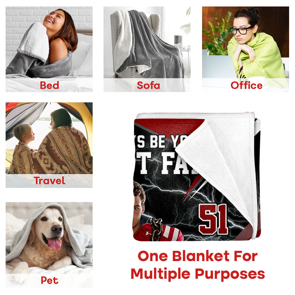 I Will Always Be Your Biggest Fan Personalized Football Blanket For Football Mom Grandma Sport Family A2110 Pt99